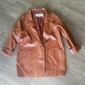 Brown leather style jacket
